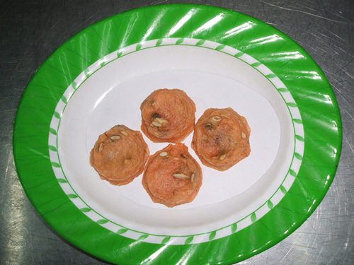 Chicken chips with pumpkin seeds