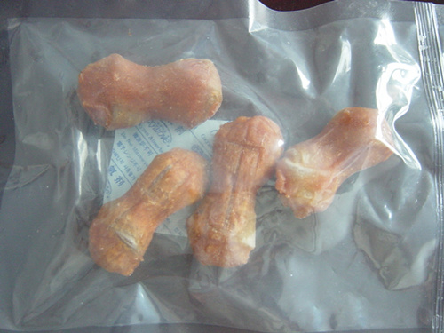 Chicken jerky wrap rawhide -dumbbell