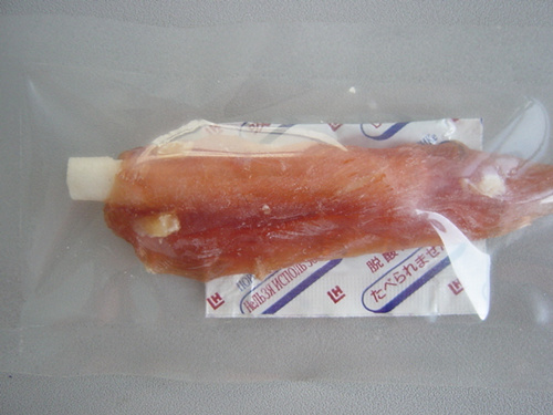 Soft chicken jerky with cheese insert rawhide