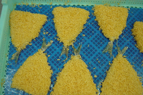 Horse mackerel breaded